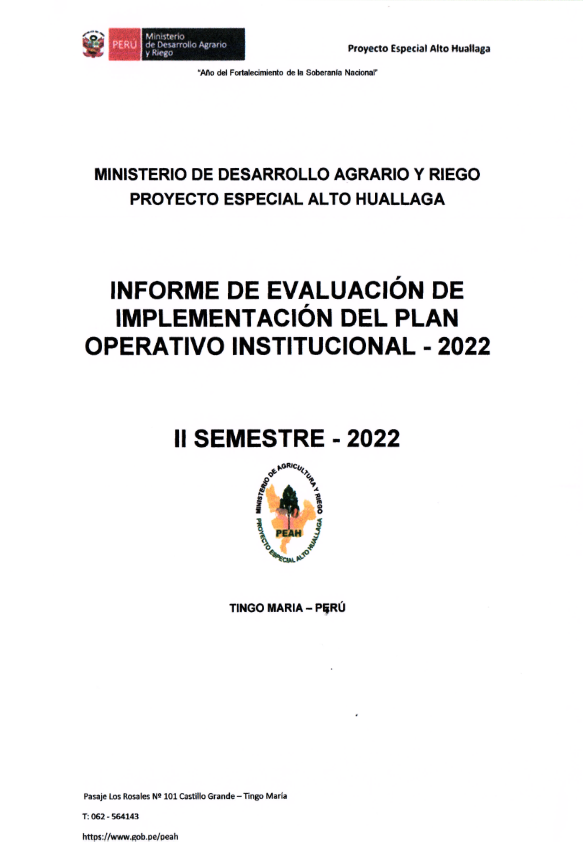 Vista preliminar de documento Informe de Evaluacion de Implementación del POI -2022 - II SEMESTRE 2022_
