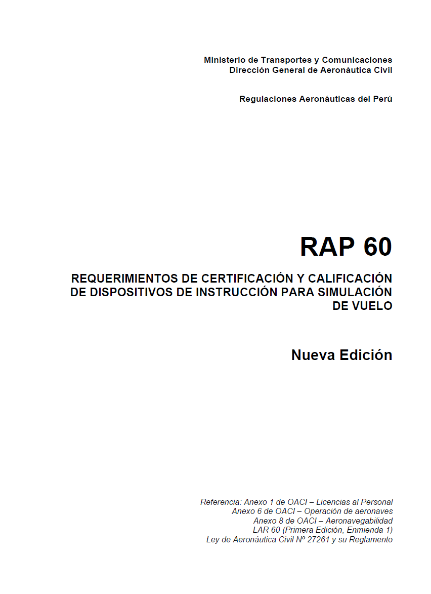 Vista preliminar de documento RAP 60  Nueva Edición (VIGENTE)