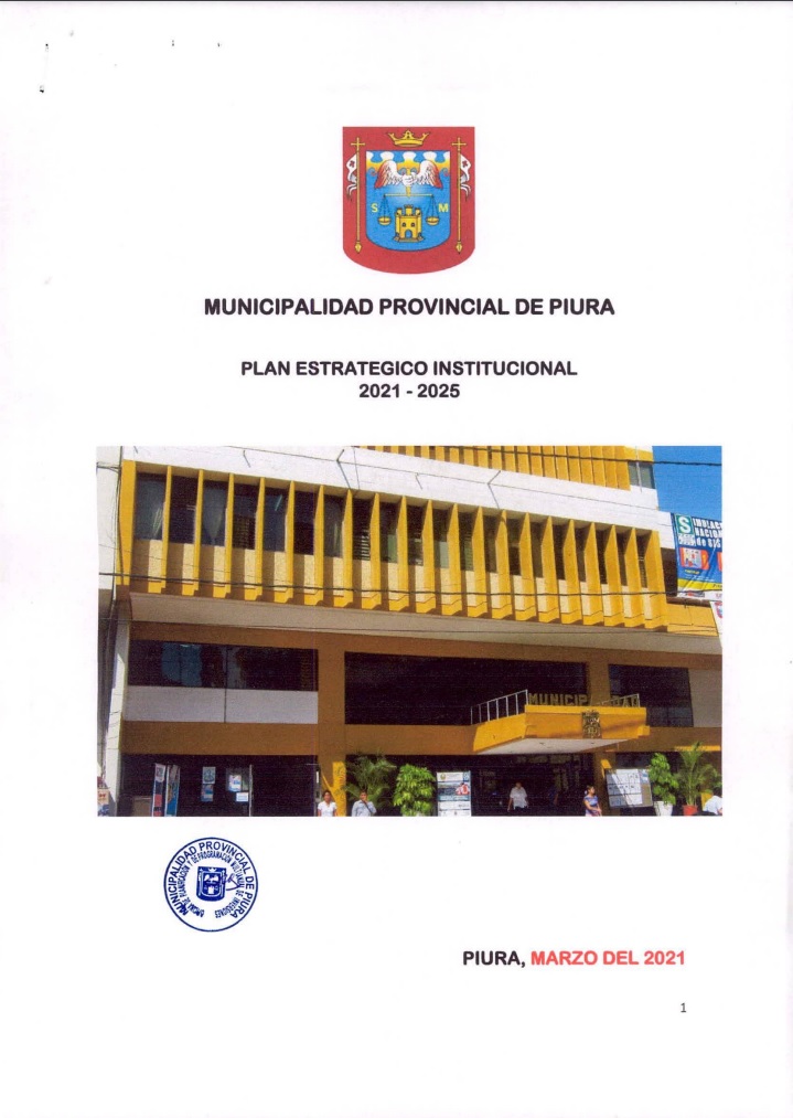 Vista preliminar de documento PLAN ESTRATÉGICO INSTITUCIONAL 2021-2025 PAG 1-45