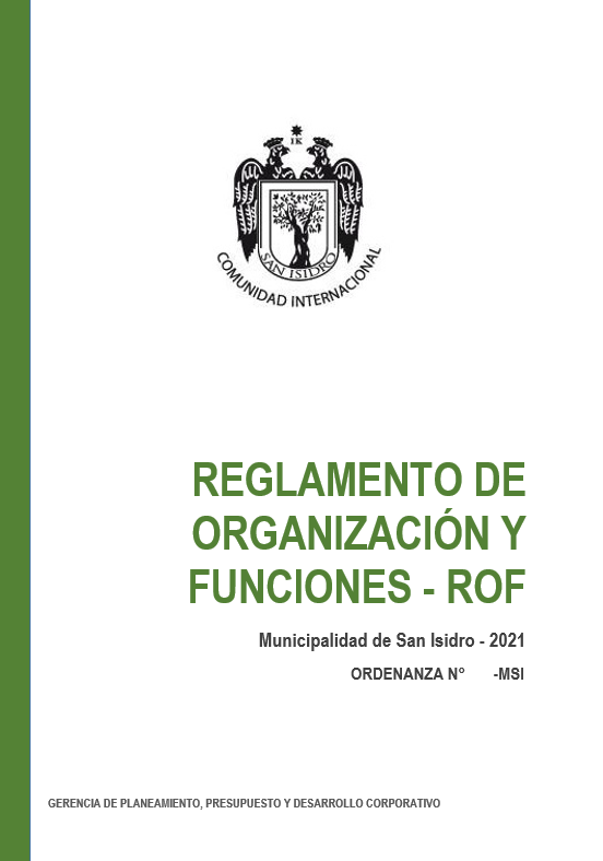 Vista preliminar de documento ROF de la Municipalidad de San Isidro