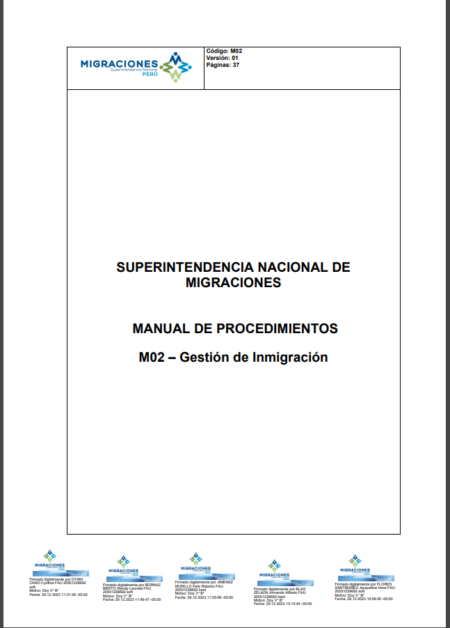 Vista preliminar de documento MAPRO M02 - Gestión de Inmigración